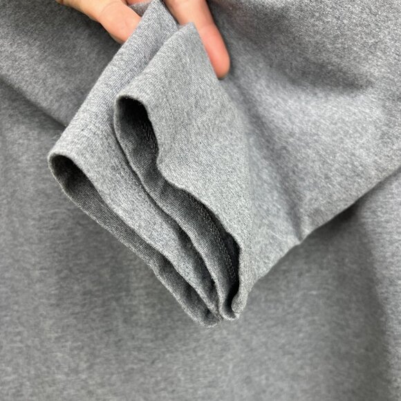 Sz M-‎ Eileen Fisher Funnel Mock Neck Heather Grey Long Sleeve Tunic Top - Picture 6 of 12